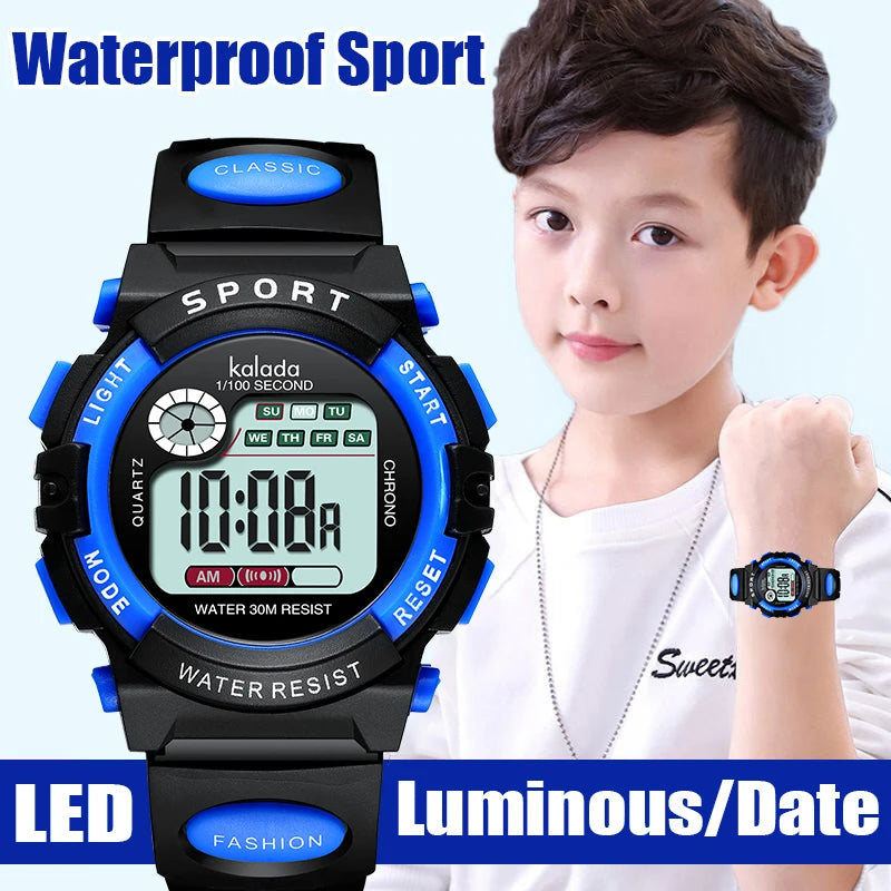 Children Watch Sport Kids Watches Silicone Strap Waterproof