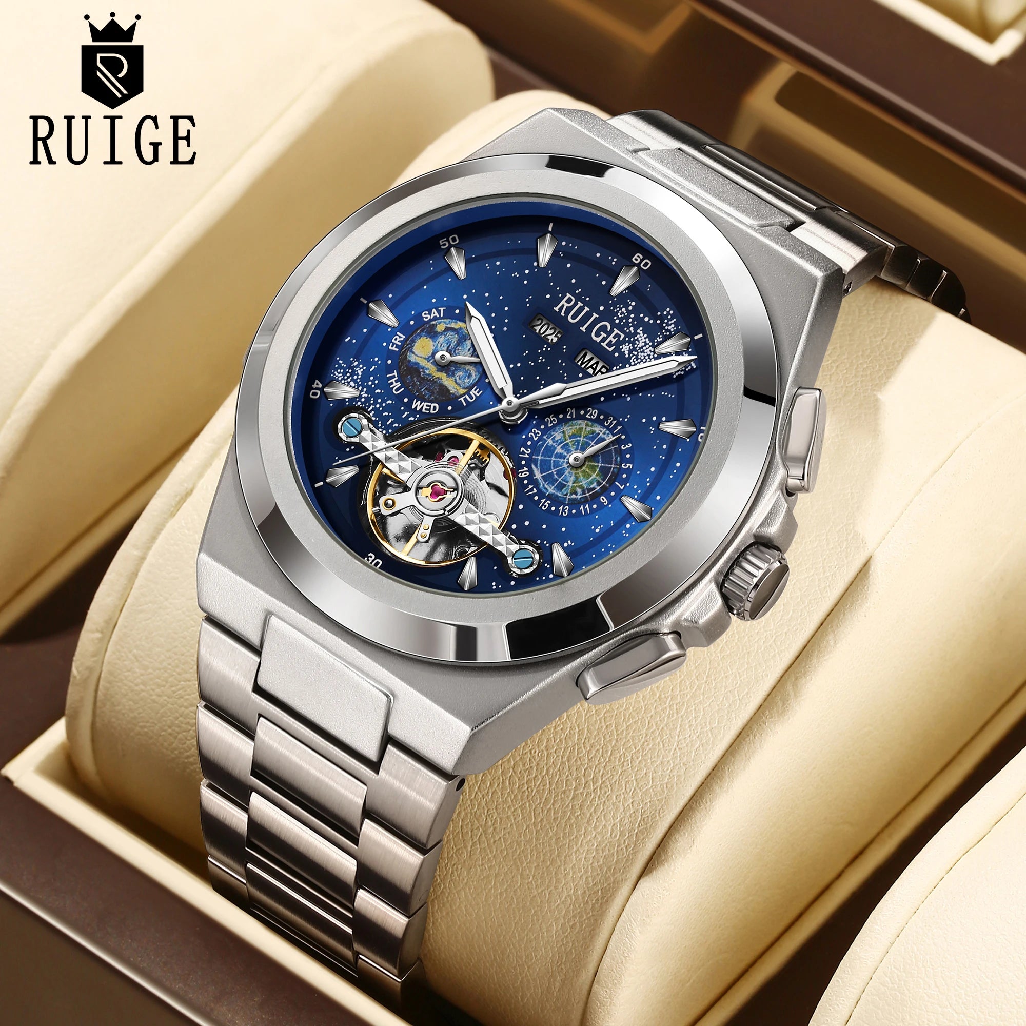 Men's Elegant Automatic Watch - Multi functional