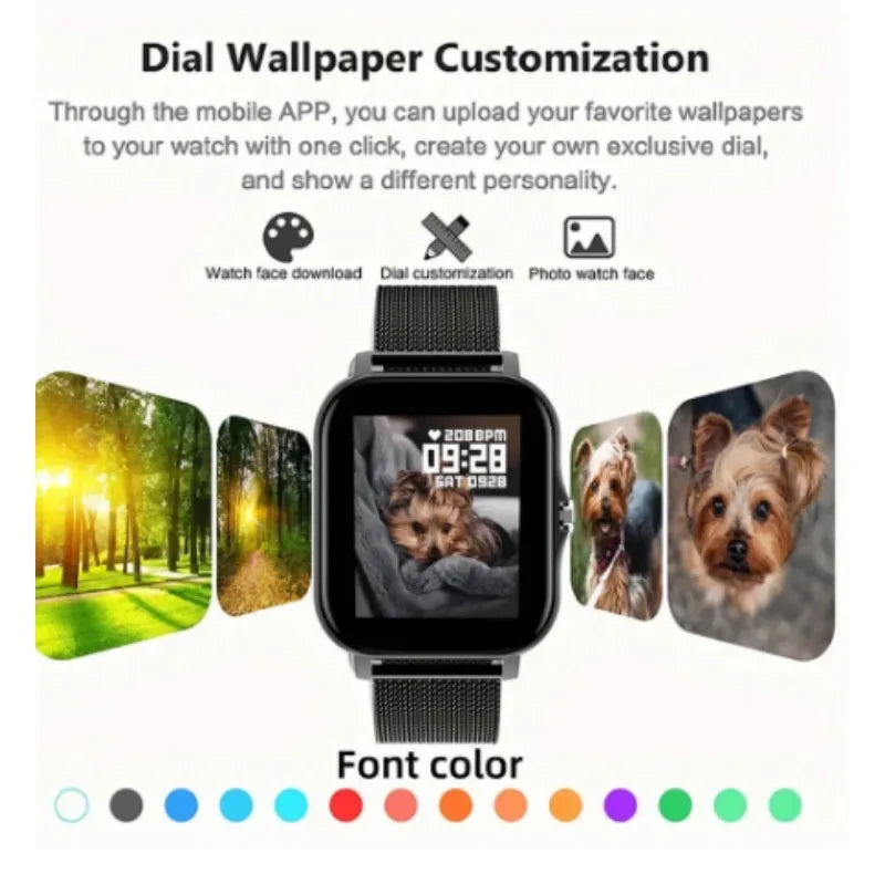 Smart watch for android phone.1.44 inch colour screen