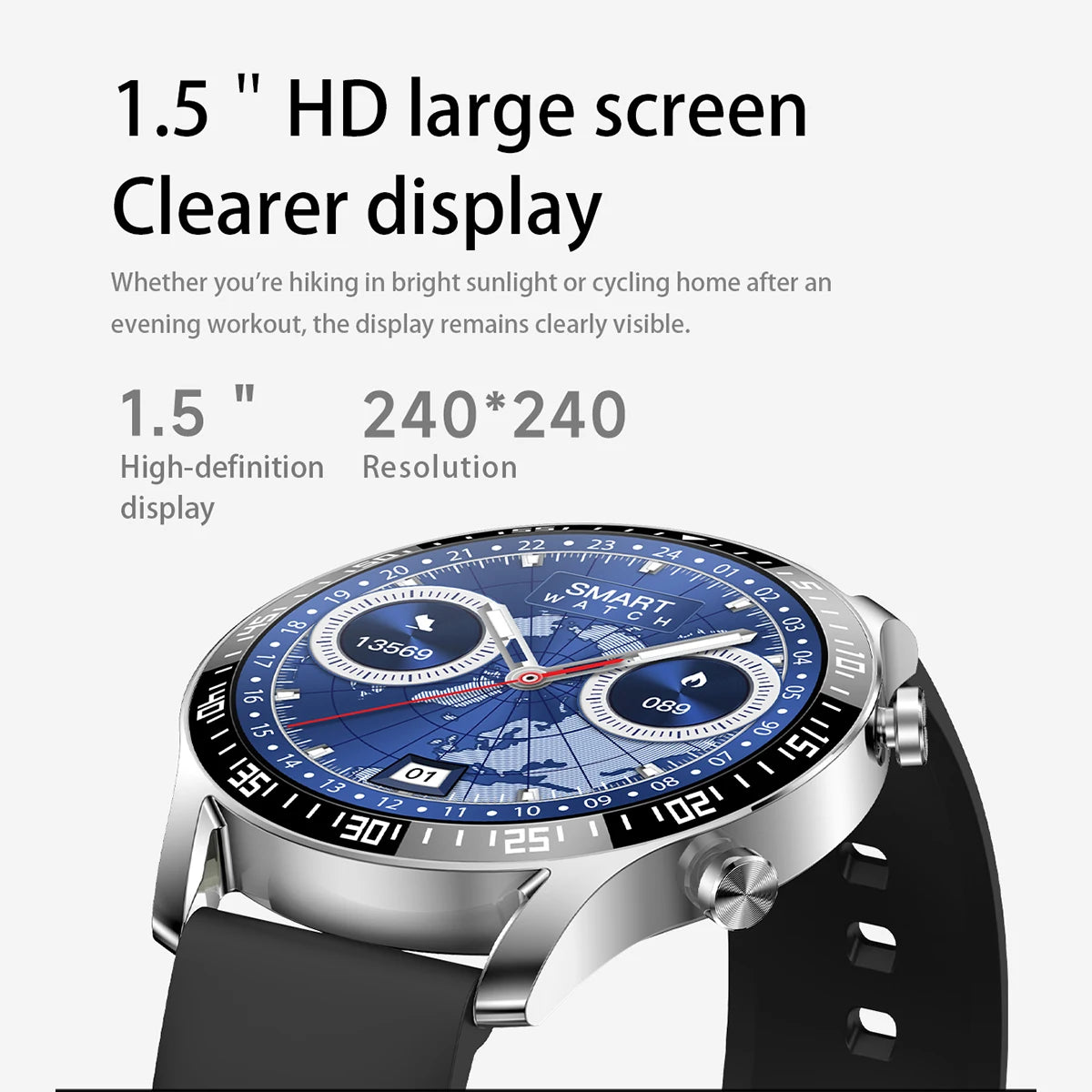 New Smart Watch 2025 1.5-inch Display Screen Bluetooth Calling Multiple Sports Modes