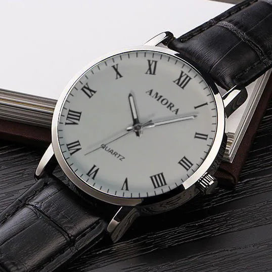 Men's Watch Fashion Casual Quartz Watches Steel Band Wrist Watches Silver Elegant Man Atmosphere Mens Watch Reloj Hombre