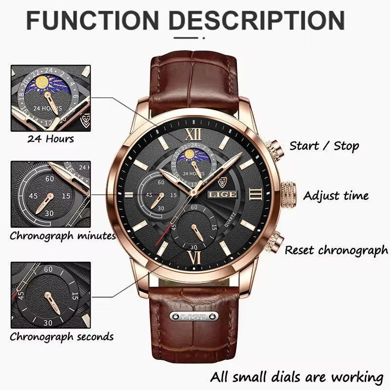 Men's Watches LIGE Top Brand Luxury Men WristWatch