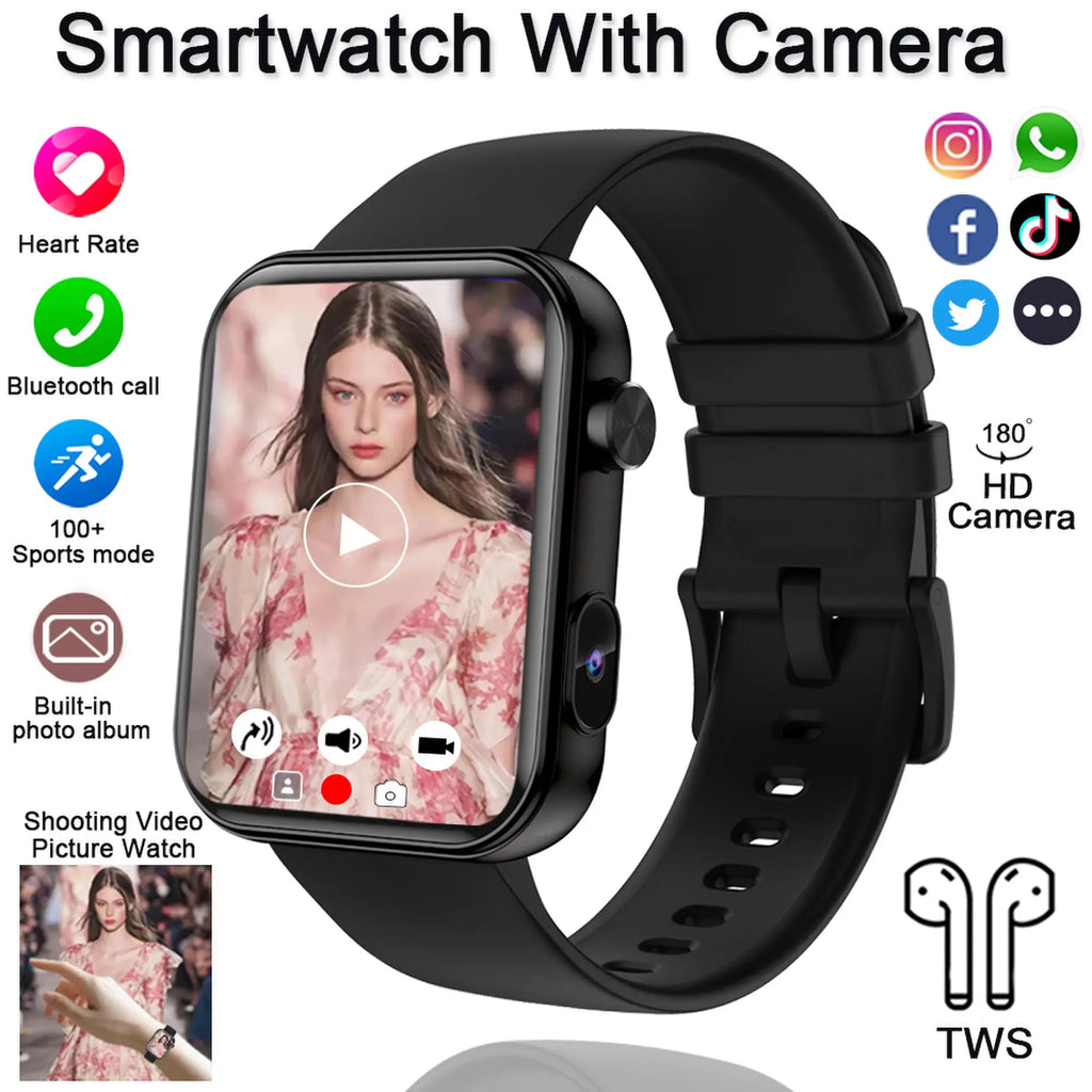 New Smart Watch Men Women Camera Take Photos Record Video