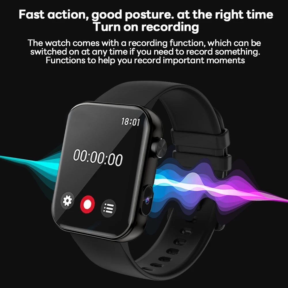 New Smart Watch Men Women Camera Take Photos Record Video