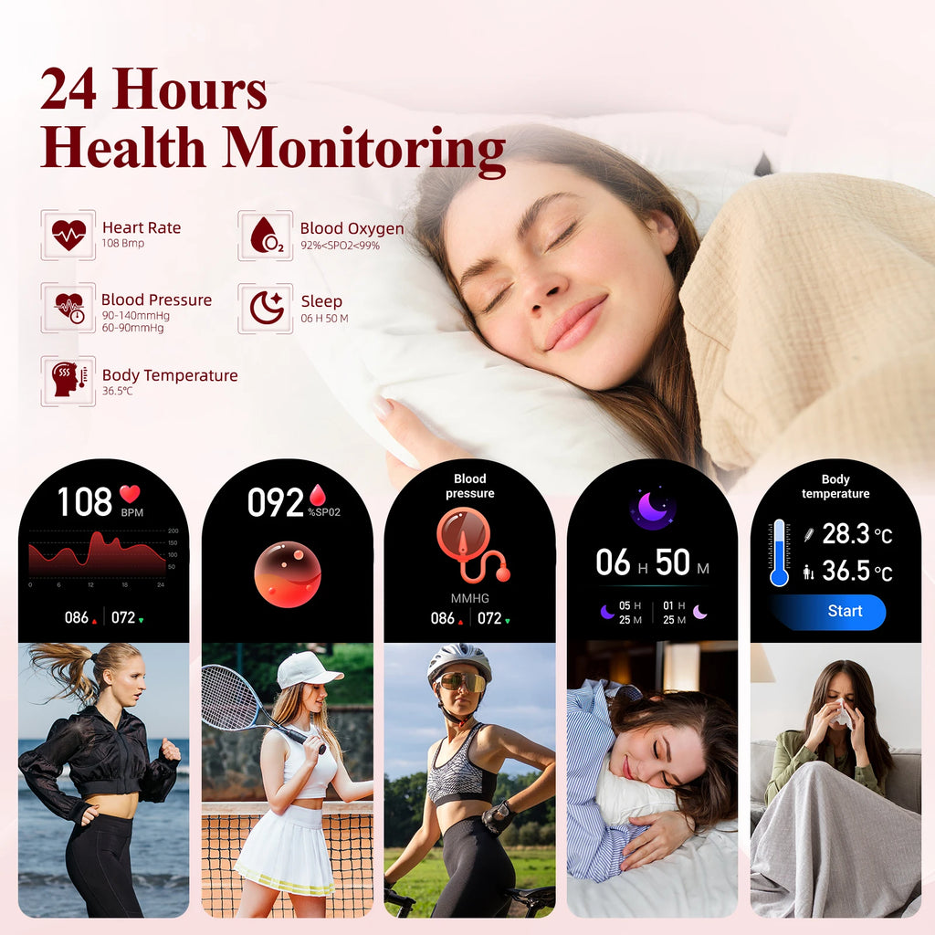 EIGIIS Smart Watch for Women 1.32” Full Touchscreen