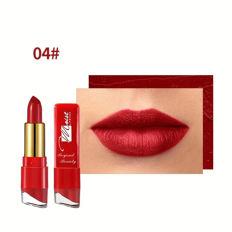 12 Colors Creamy Moisturizing Lipstick, Long Lasting Lipstick Leaning Tower Women and Schoolgirl Makeup Beginners Lip Makeup