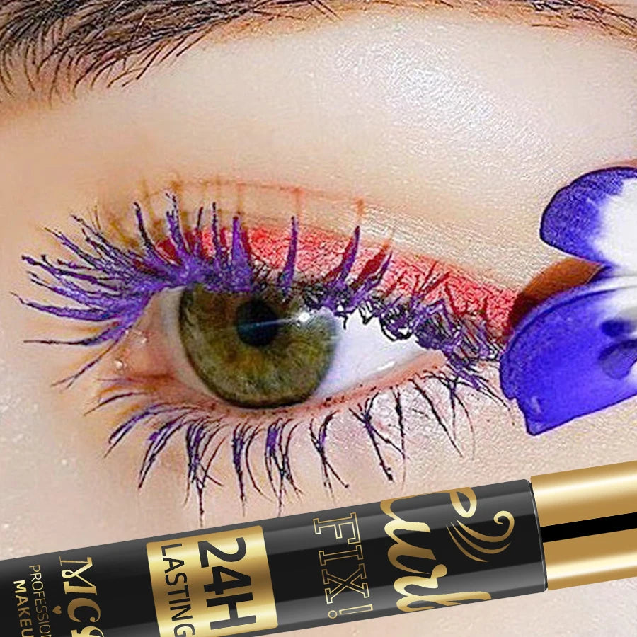 1PC Colourful Curling Mascara Waterproof Fast Drying Eyelashes