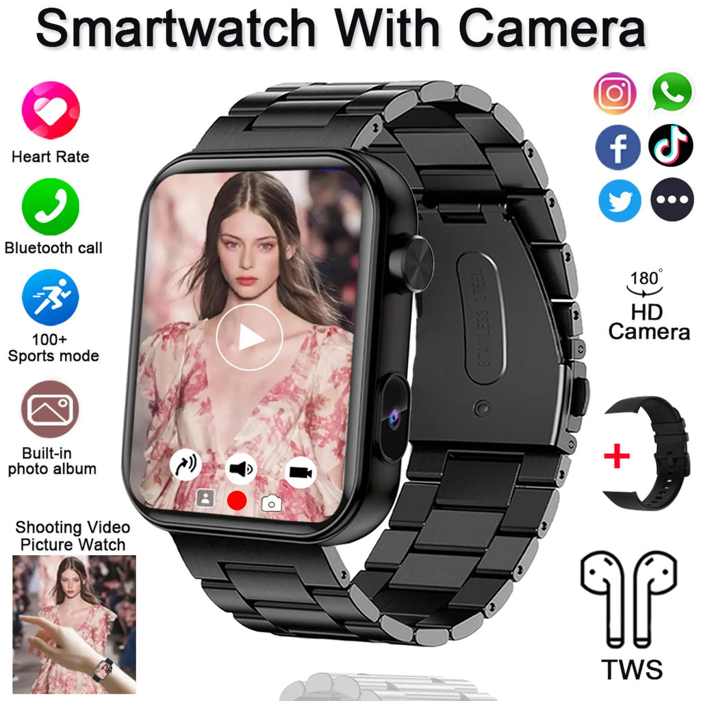 New Smart Watch Men Women Camera Take Photos Record Video