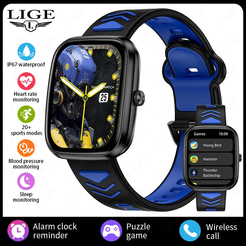 LIGE  Kids Smart Watch Child HD Touch Screen Games Smartwatch